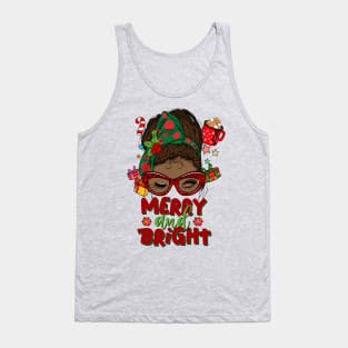 Merry and Bright, Black Girl Christmas Magic Tank Top